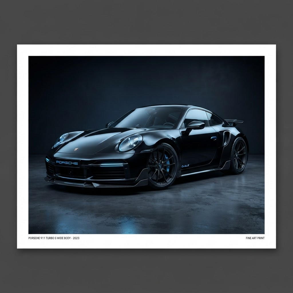 992.2 Turbo S Artwork — museum-quality Porsche artwork